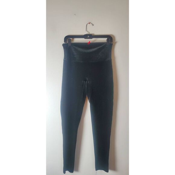 SPANX Black Velvet Leggings Size XL/TG - Picture 3 of 3